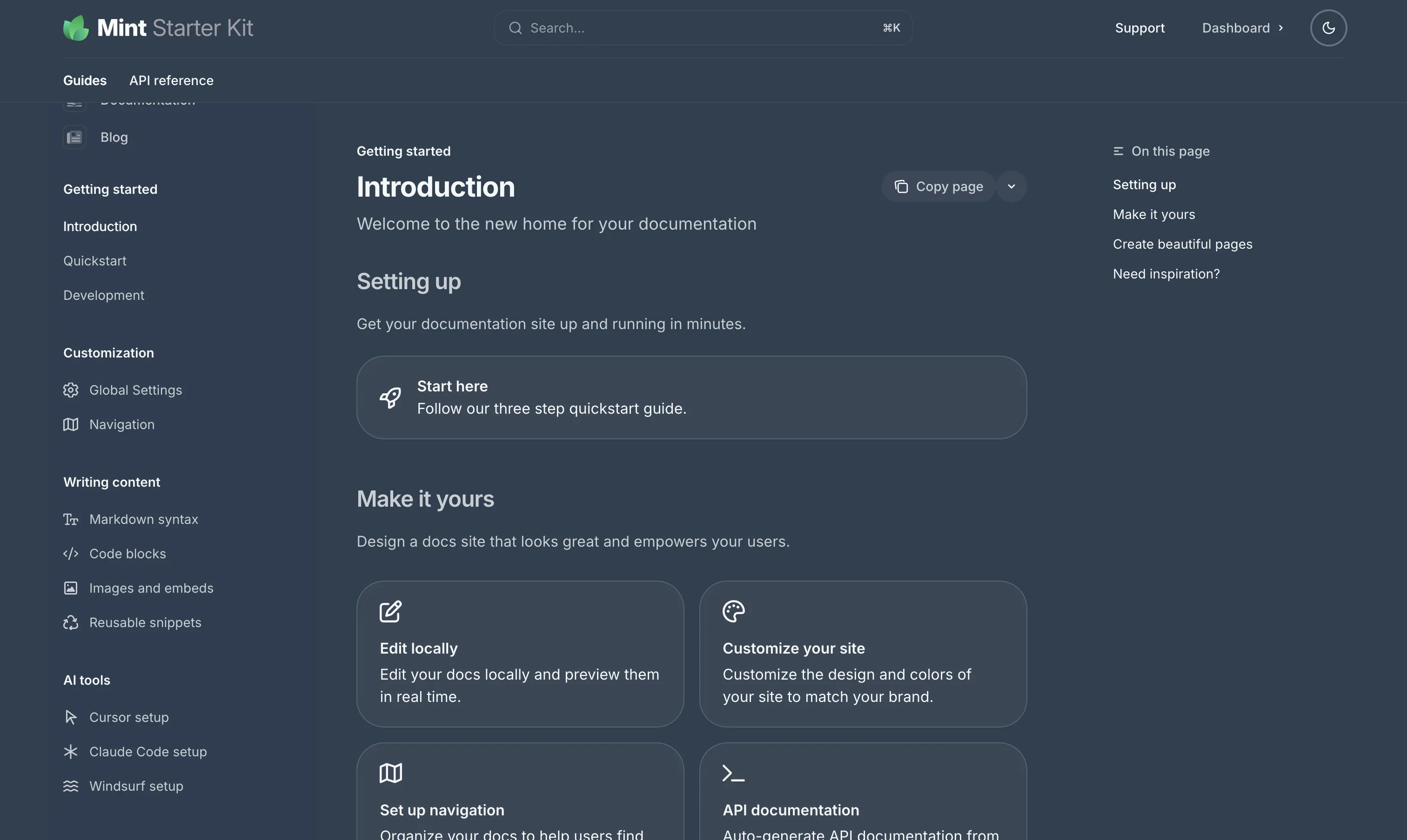 Mintlify styling screenshot